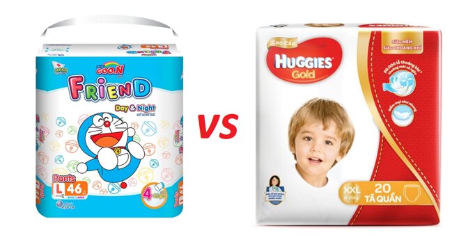 So sánh tã quần Goon Friend và Huggies Gold loại nào tốt hơn?