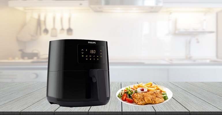 Dung tích nồi khá nhỏ chỉ phù hợp sử dụng cho gia đình nhỏ nồi chiên không dầu Philips HD9252/90