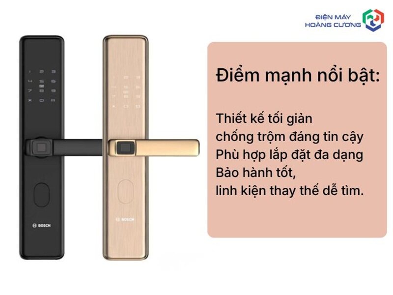 Khóa cửa điện tử hãng nào tốt? So sánh 5 thương hiệu Hafele, Bosch, Demax, Hubert, Giovani