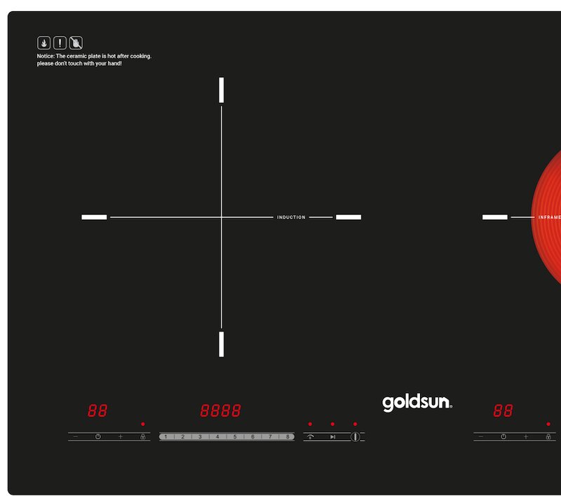 Bếp từ hồng ngoại Goldsun GDX7640 thiết kế trang nhã, an toàn khi sử dụng