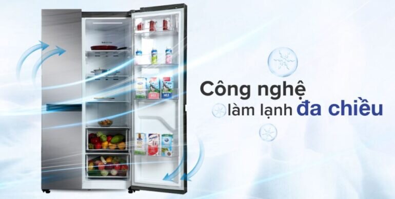 Tủ lạnh side by side giá 17 triệu LG GR-B257JDS
