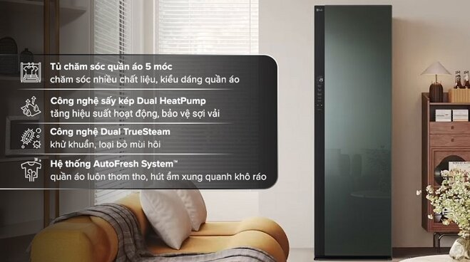 Lý do khiến tủ sấy quần áo LG Styler