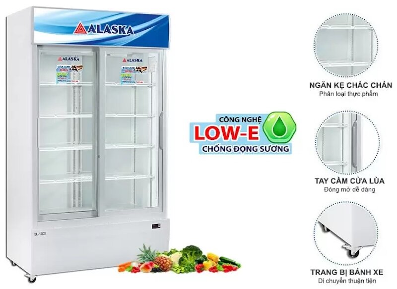 Tìm hiểu ưu nhược điểm của tủ mát Alaska 2 cánh 1200 lít SL-12CS