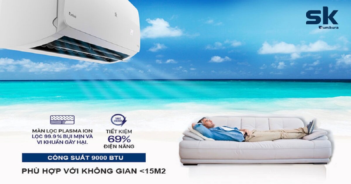 4 chiếc máy lạnh Sumikura 9000BTU và 12000BTU được tìm mua nhiều nhất hiện nay