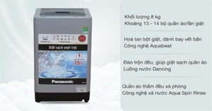 4 lý do bạn nên mua máy giặt Panasonic 8kg Naf80vs9grv cho gia đình 3-5 người