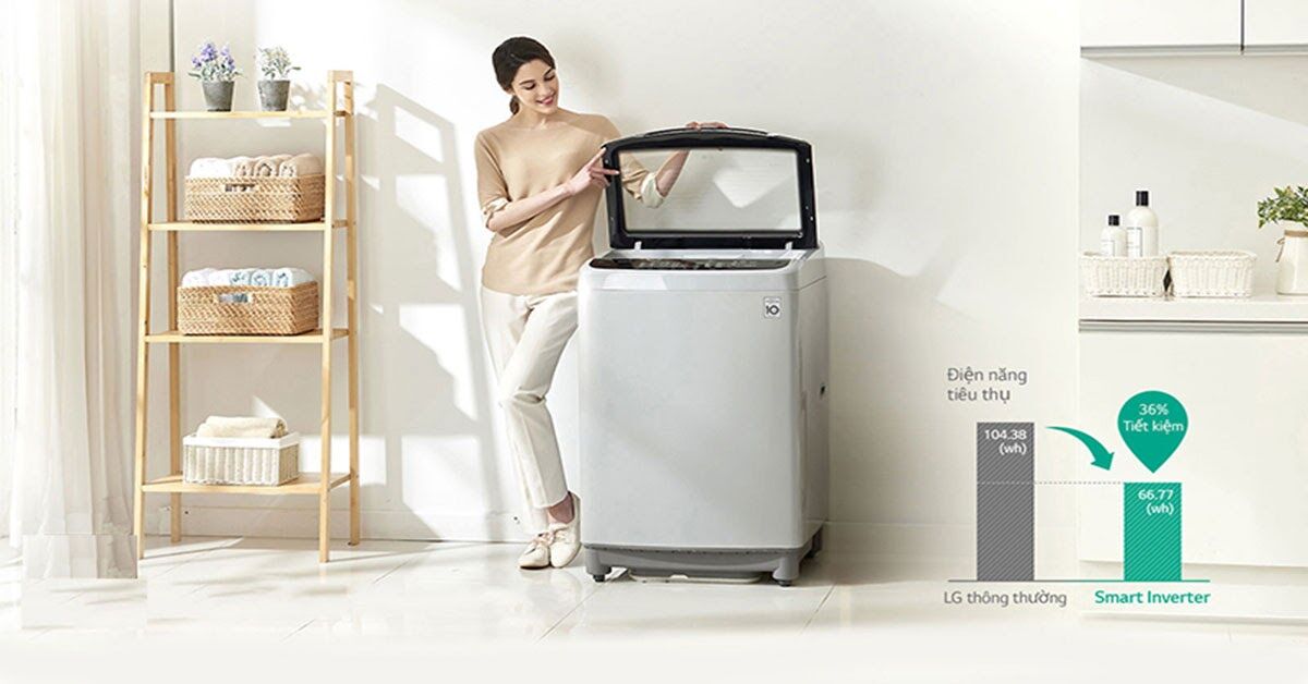 4 lý do nên chọn mua máy giặt LG lồng đứng 8.5kg T2185VS2W Smart Inverter