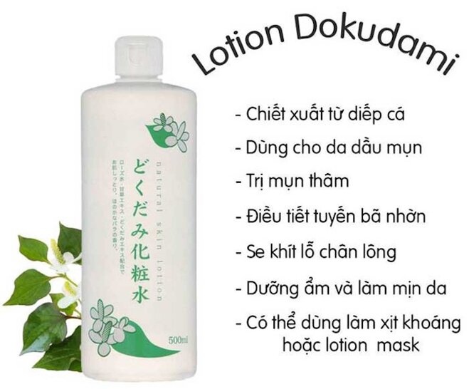 Nước hoa hồng diếp cá Dokudami Natural Skin Lotion