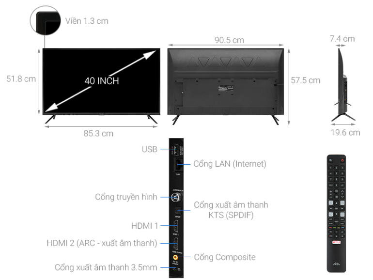 Khả năng kết nối đa dạng của FFALCON Smart TV 40SF1