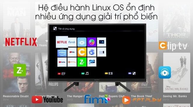 Smart Tivi Sony 43 inch 43W660G với hệ điều hành Linux và tiện ích chia sẻ màn hình tiện lợi