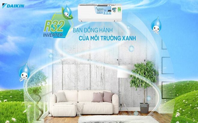 Điều hòa Daikin ATF35XAV1V/ARF35XAV1V sử dụng gas thế hệ mới R32