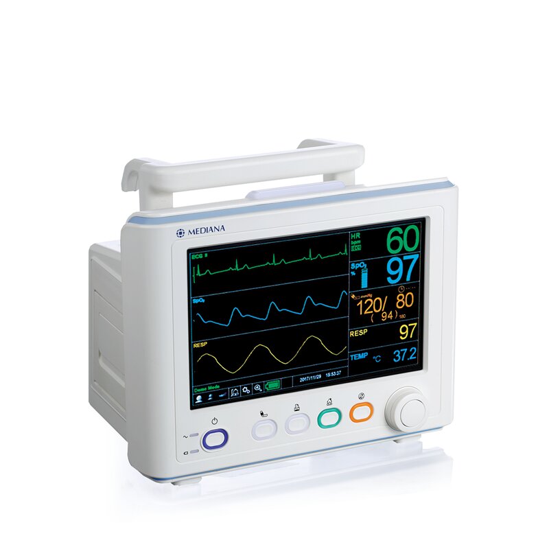 Máy đo nhịp tim ở bệnh viện theo dõi bệnh nhân 2 thông số