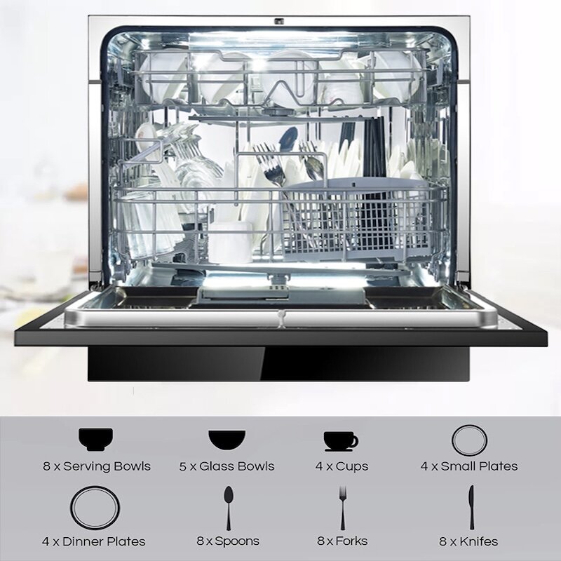 Máy rửa bát 8 bộ Kocher KDEU-8839 trang bị đầy đủ tiện nghi và an toàn