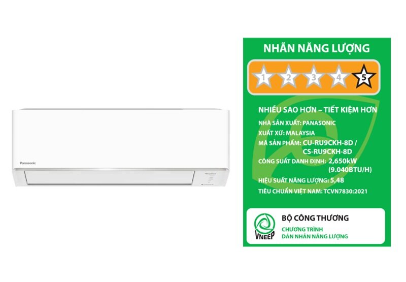 Điều hòa Panasonic 9000 BTU inverter RU9CKH-8D là lựa chọn 