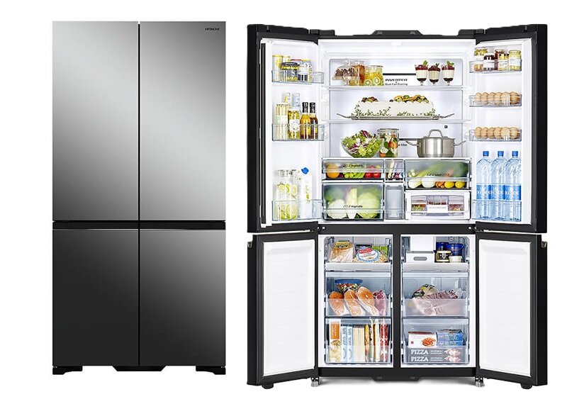 Top tủ lạnh Hitachi 4 cánh mặt gương sang trọng đáng mua năm 2026