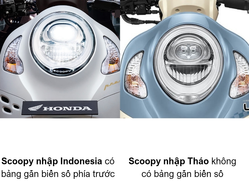 so sánh honda scoopy nhập Thái và Indonesia