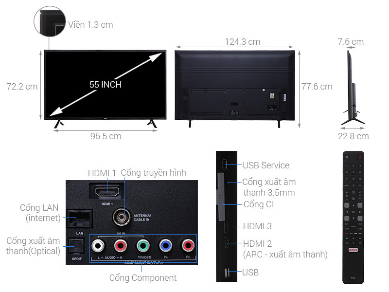 Smart Tivi TCL 55 inch L55S62