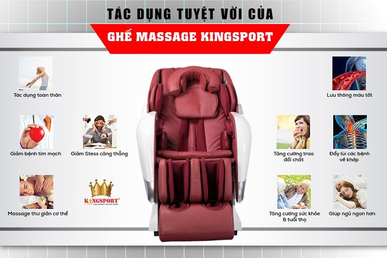 Ghế massage Kingsport G7 có ưu điểm gì nổi bật?