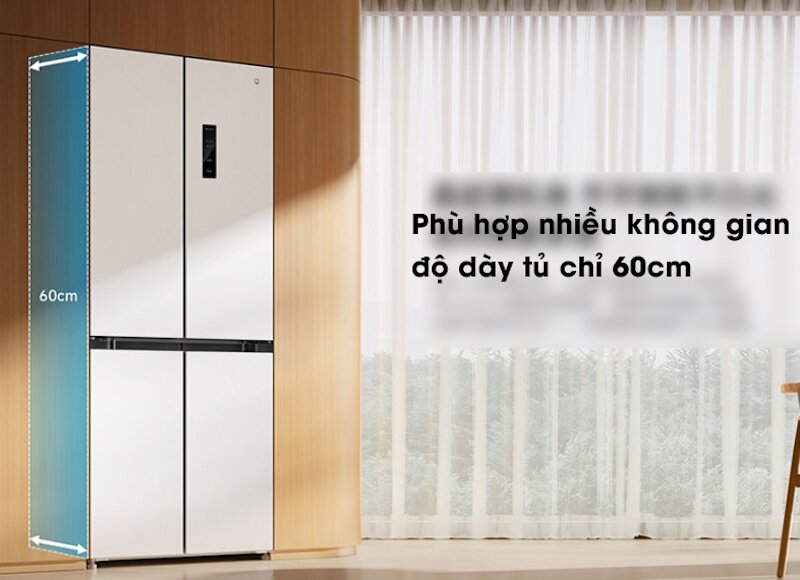 Tủ lạnh Xiaomi Mijia 436L có phần thân máy được thiết kế siêu mỏng