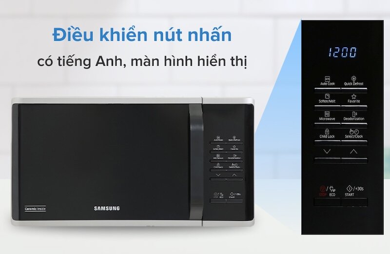 Lò vi sóng Samsung MS23K3513AS/SV món ăn ngon, nóng hổi chỉ trong vài phút