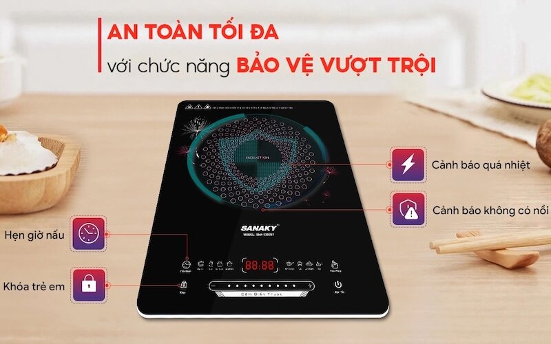 Bếp từ đơn Sanaky SNK-2302BT lựa chọn lý tưởng cho gia đình nhỏ