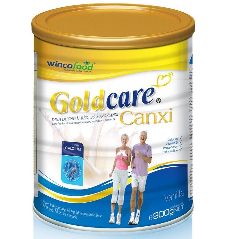 Sữa cho người già Wincofood GoldCare Canxi có vị vani dễ uống và dễ pha