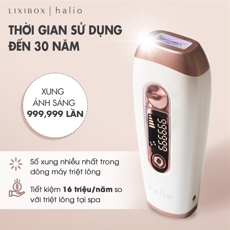 Tuổi thọ máy cao với 999.999 lần xung, có thể sử dụng đến 30 năm, tiết kiệm 16 triệu/năm so với đi Spa.