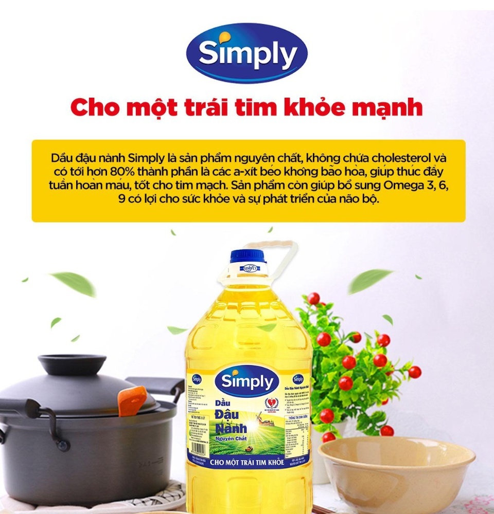 Sử dụng dầu ăn Simply cho bạn và gia đình một trái tim khỏe mạnh