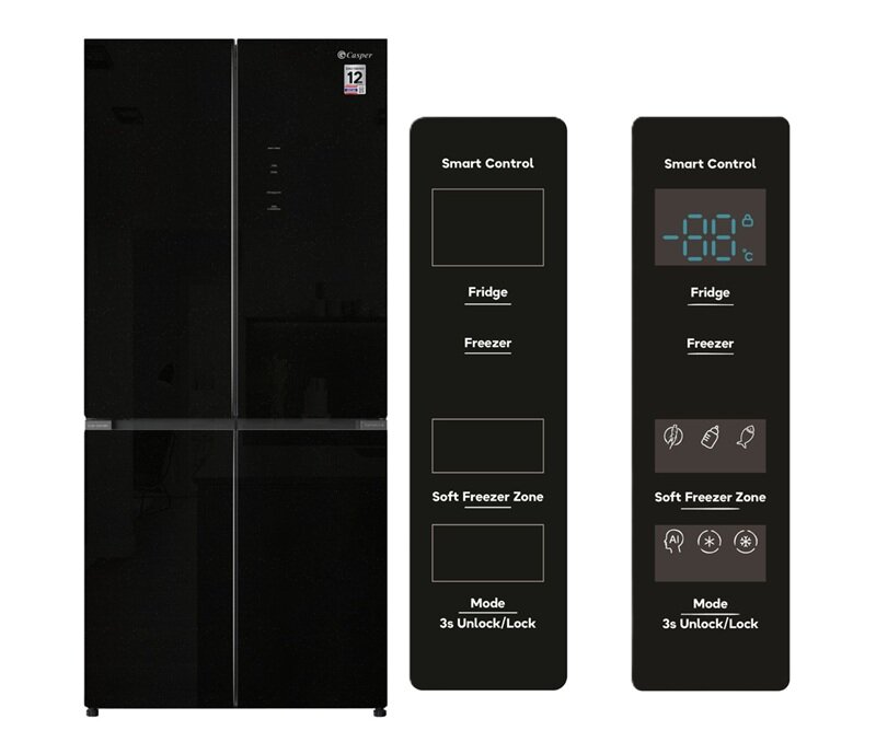 Tủ lạnh Casper 540 lít RM-D540SBS giảm giá 4 triệu đồng, có ngăn cấp đông mềm lại tiết kiệm điện