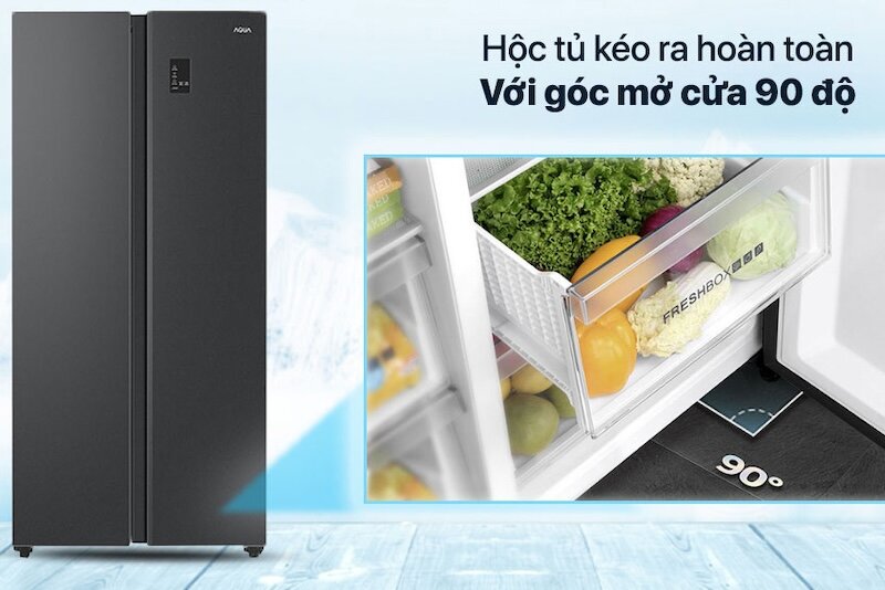 Discover Aqua Refrigerator AQR-S480XA(BL) with modern technology and luxurious design