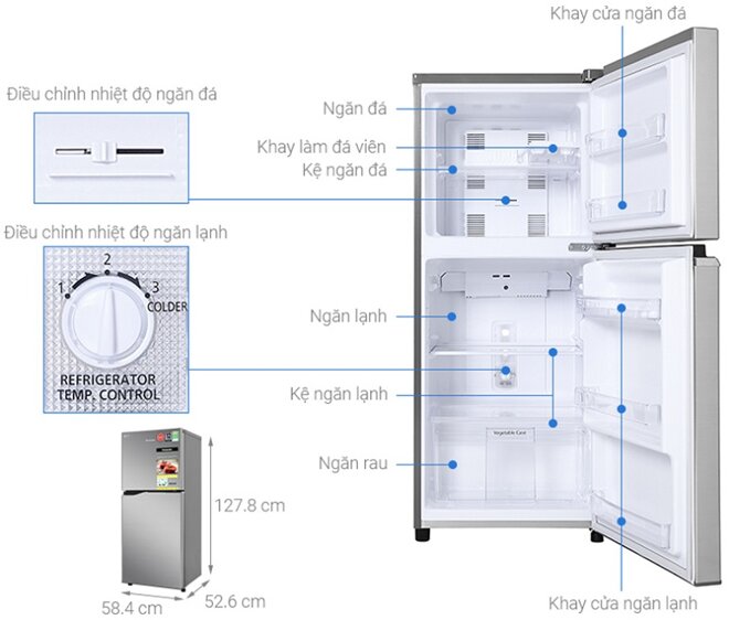 Tủ lạnh Panasonic giá 7 triệu NR-BA190PPVN