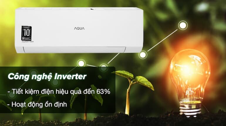 máy lạnh Aqua 1hp AQA-RV9QA tiết kiệm điện