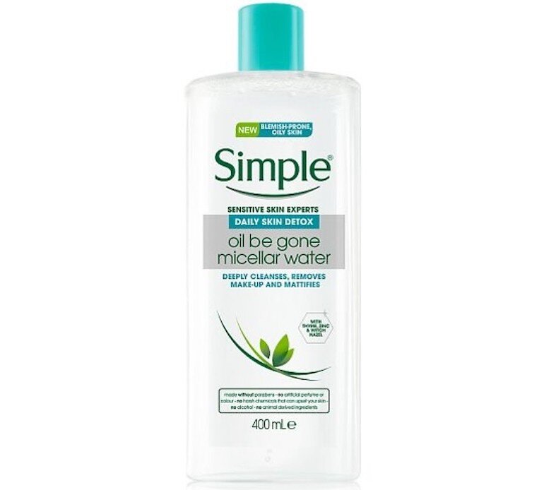 Nước tẩy trang Simple Daily Skin Detox Oil Be Gone Micellar Cleansing Water