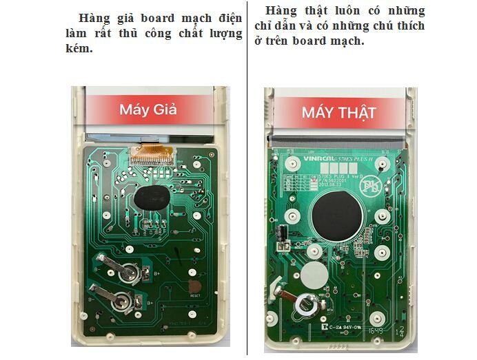 Phân biệt máy tính Vinacal giả và thật qua board mạch