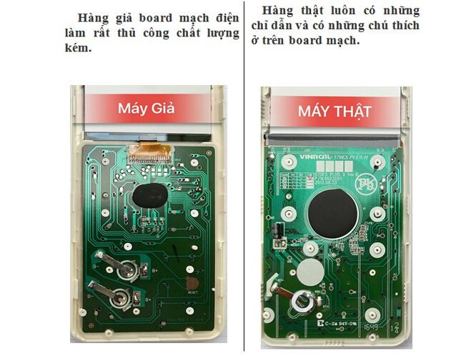 Phân biệt máy tính Vinacal giả và thật qua board mạch