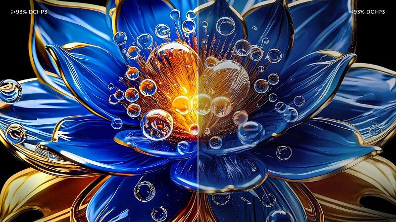 Độ phủ màu rộng, tái tạo sống động nội dung