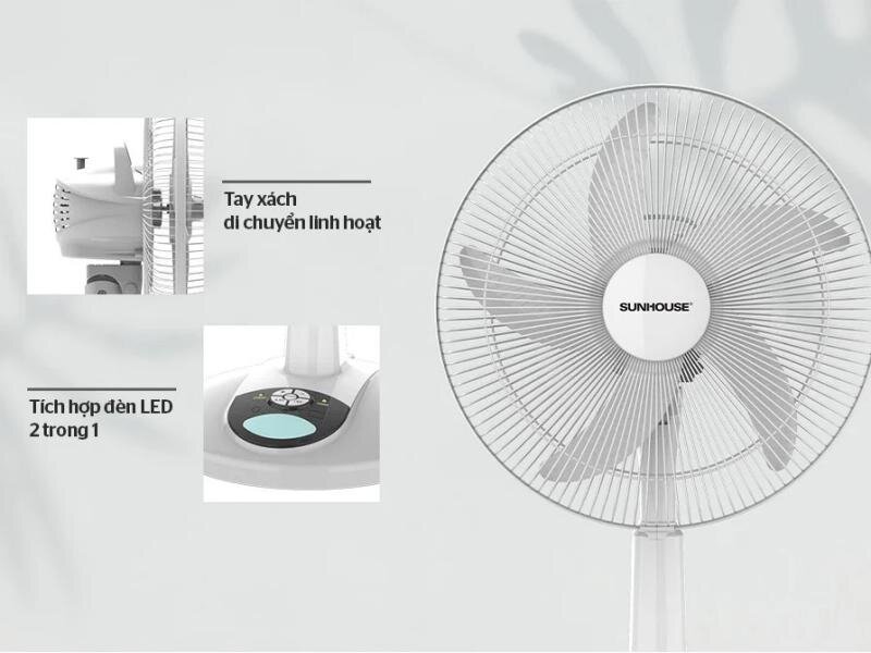 Thiết kế quạt tích điện Sunhouse SHD7228