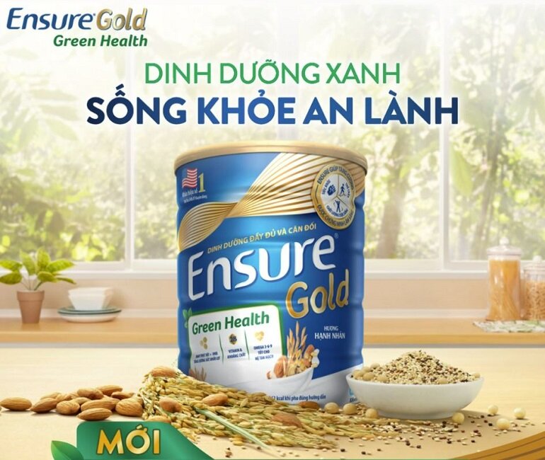 Sữa Ensure Gold Green Health 400g sử dụng đạm thực vật
