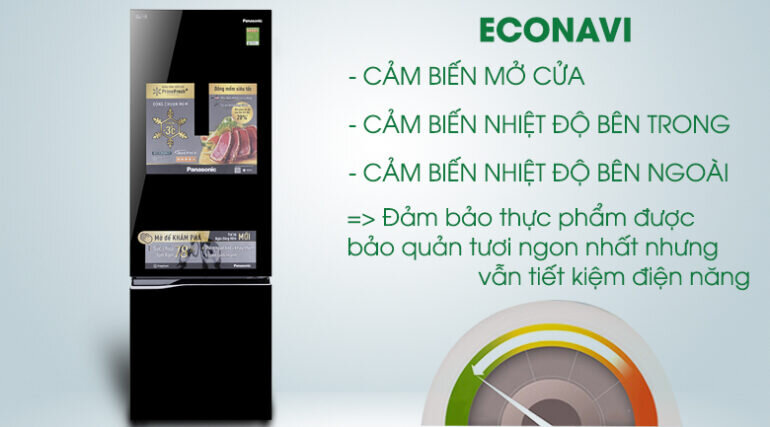 Tủ lạnh Panasonic inverter 322 lít NR-BC369QKV2