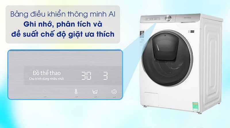 Máy giặt cửa trước Samsung Ecobubble 9 kg WW90T554DTW/SV