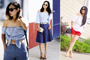 5 cách mix đồ với áo trễ vai đẹp cho bạn gái