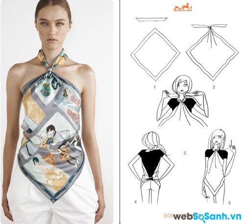 5 cách tạo hình đẹp với khăn voan đơn giản khi đi biển