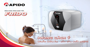 5 lý do bạn nên mua bình nước nóng Rapido Frido 20l fd