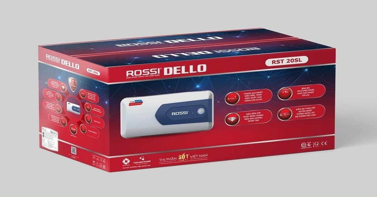 5 lý do không nên bỏ qua bình nóng lạnh Rossi Dello RDO-20SQ