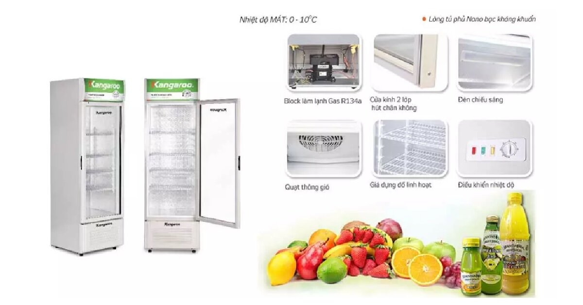 5 lý do nên chọn tủ mát Kangaroo KG-258AT 258L cho tạp hóa, quán nước gia đình
