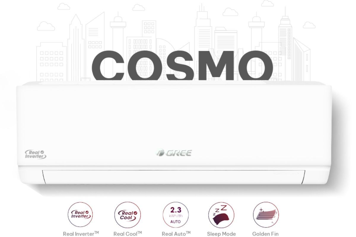 5 lý do nên mua điều hòa Gree 12000 BTU inverter 1 chiều COSMO12CI