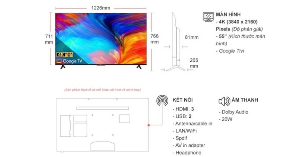 5 thắc mắc thường gặp về Google tivi TCL 55P638