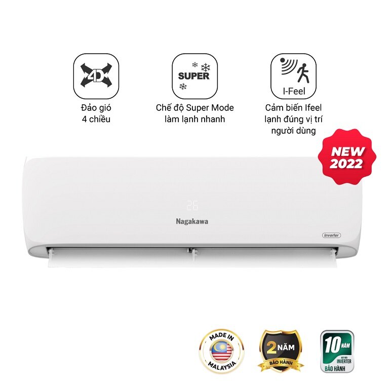 điều hòa Nagakawa Inverter 18000 BTU 2 chiều NIS-A18R2H11