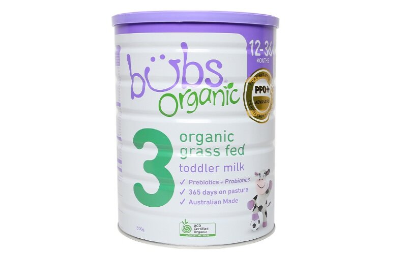 Cách pha sữa Bubs Organic số 3 cho bé 1-3 tuổi