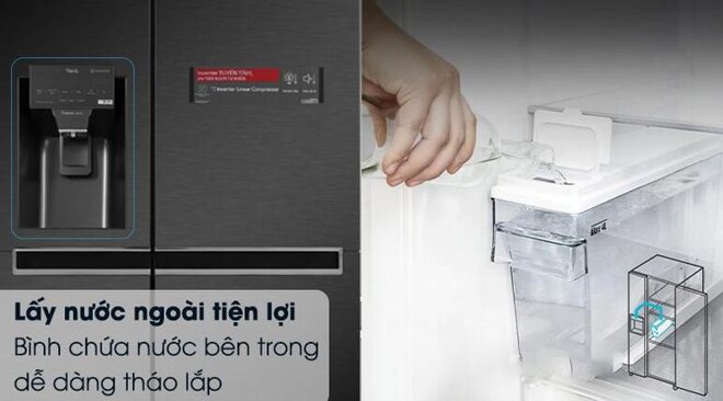 Tủ lạnh LG GR-D257WB là tủ lạnh hai cửa có dung tích lớn lên đến 635 lít.