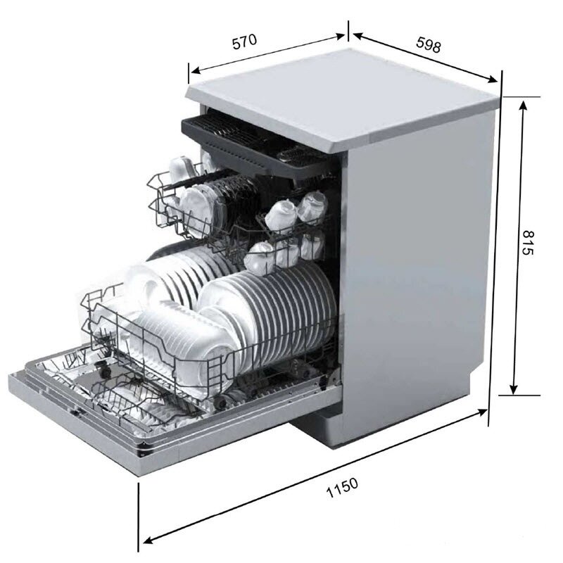 Máy rửa bát âm tủ Malloca 15 bộ WQP12-J7309I thiết kế sang trọng, công nghệ tối ưu